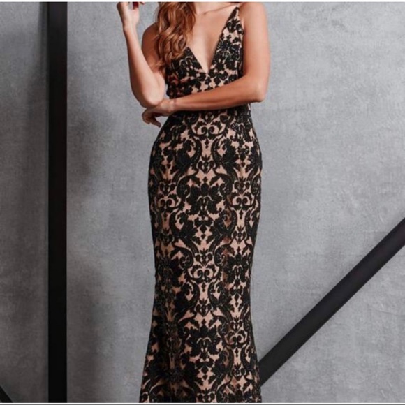 dress the population mermaid gown